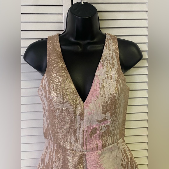Gianni Bini GB Party/Cocktail Dress, Pink/Gold Size Small - Picture 2 of 6